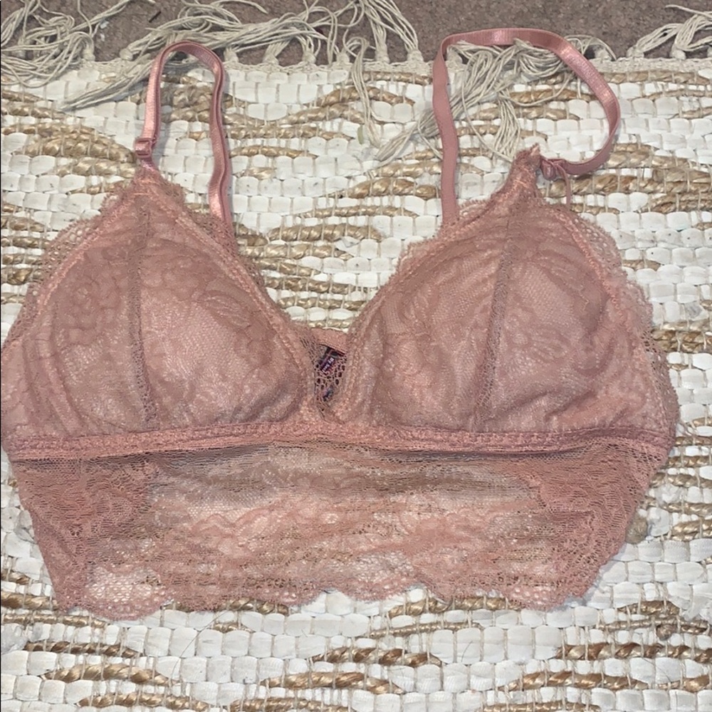 Lace Pink Bralette - never worn